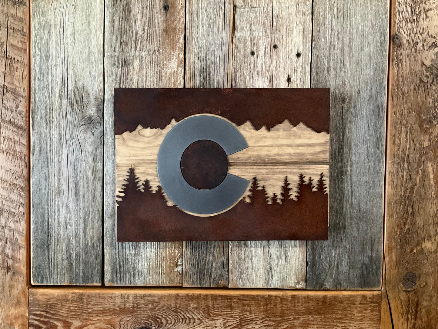 CO Flag - Mountain-Tree Outline
