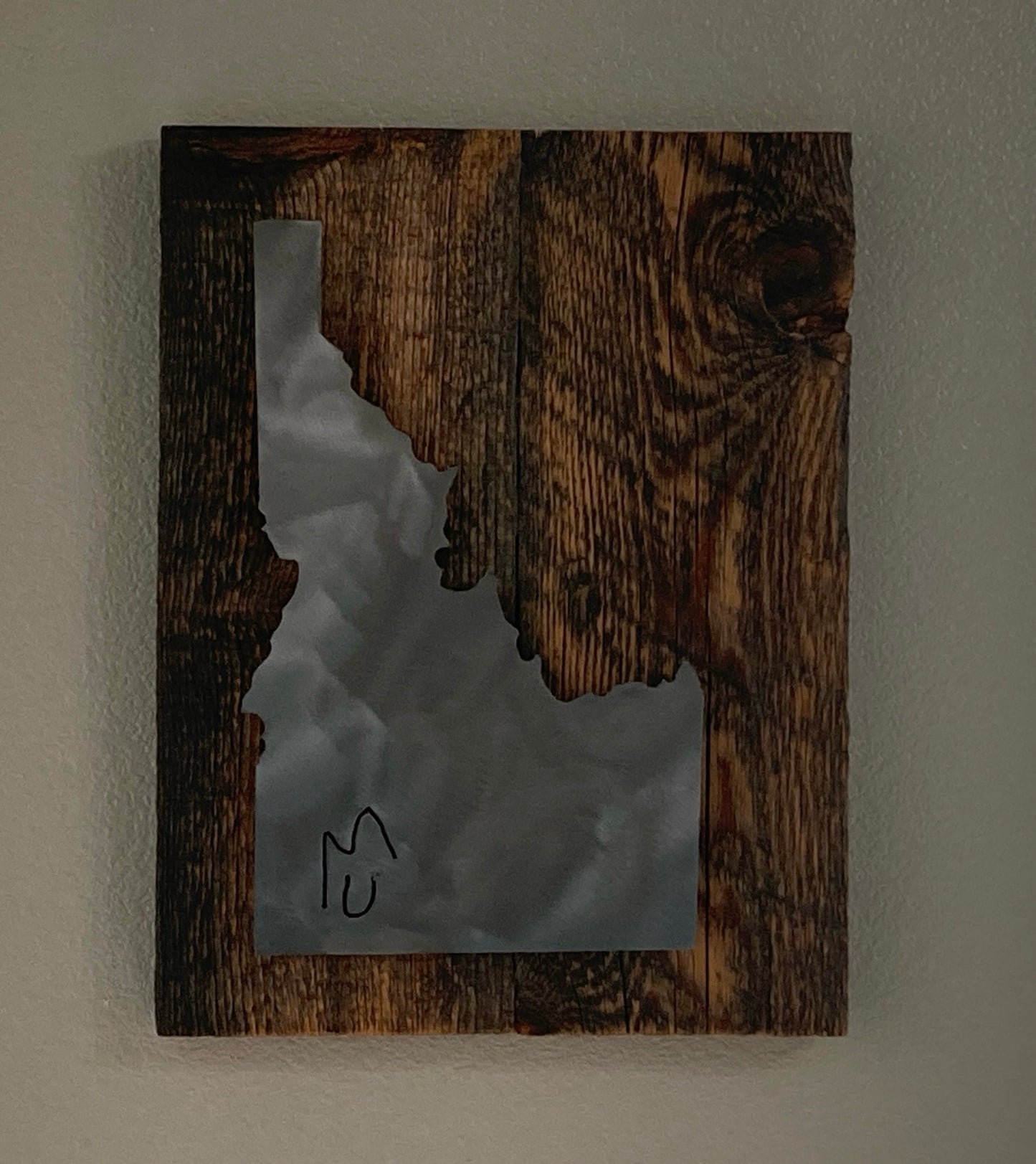 State Outline Wall Art - Barnwood