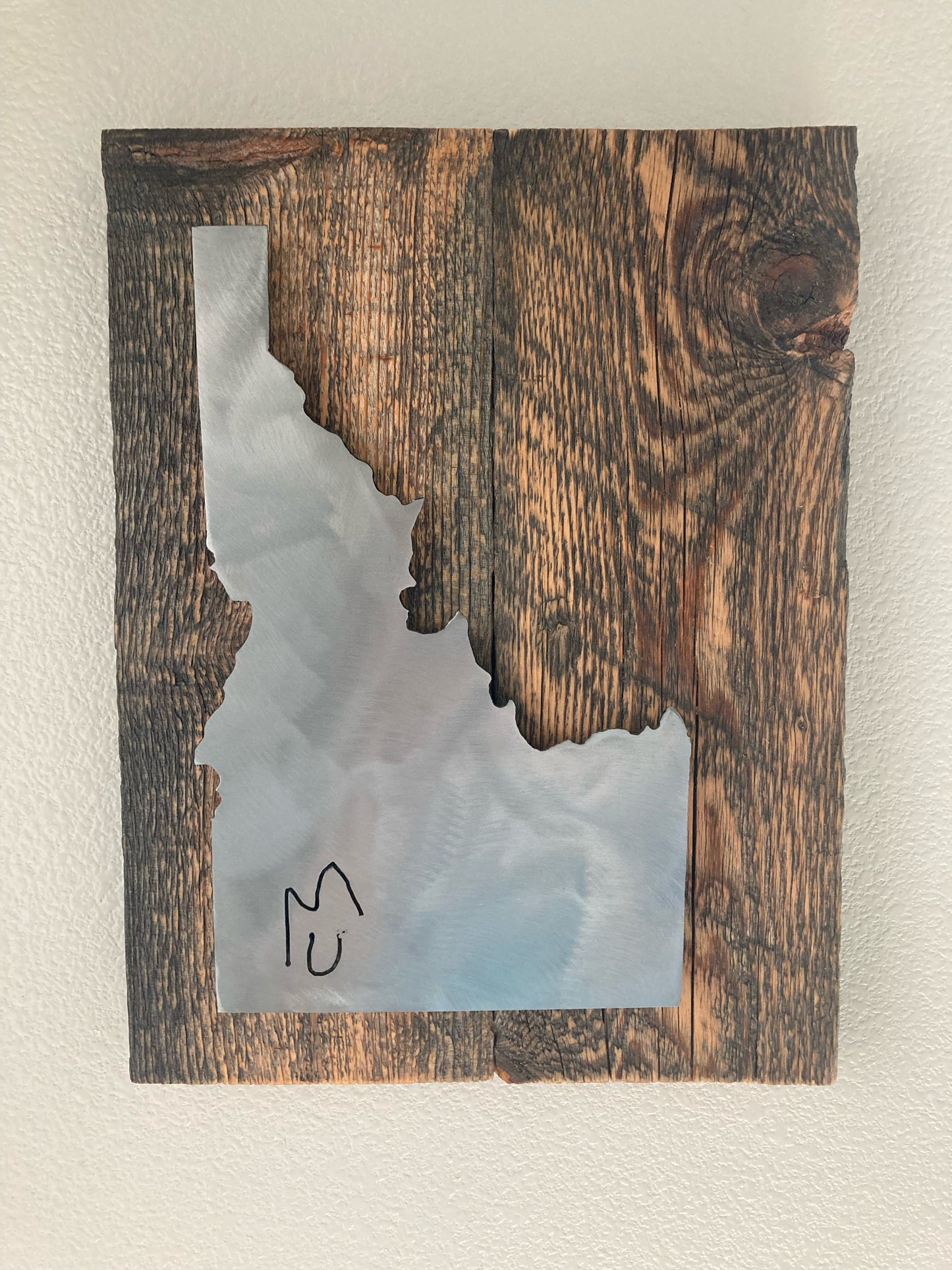 State Outline Wall Art - Barnwood