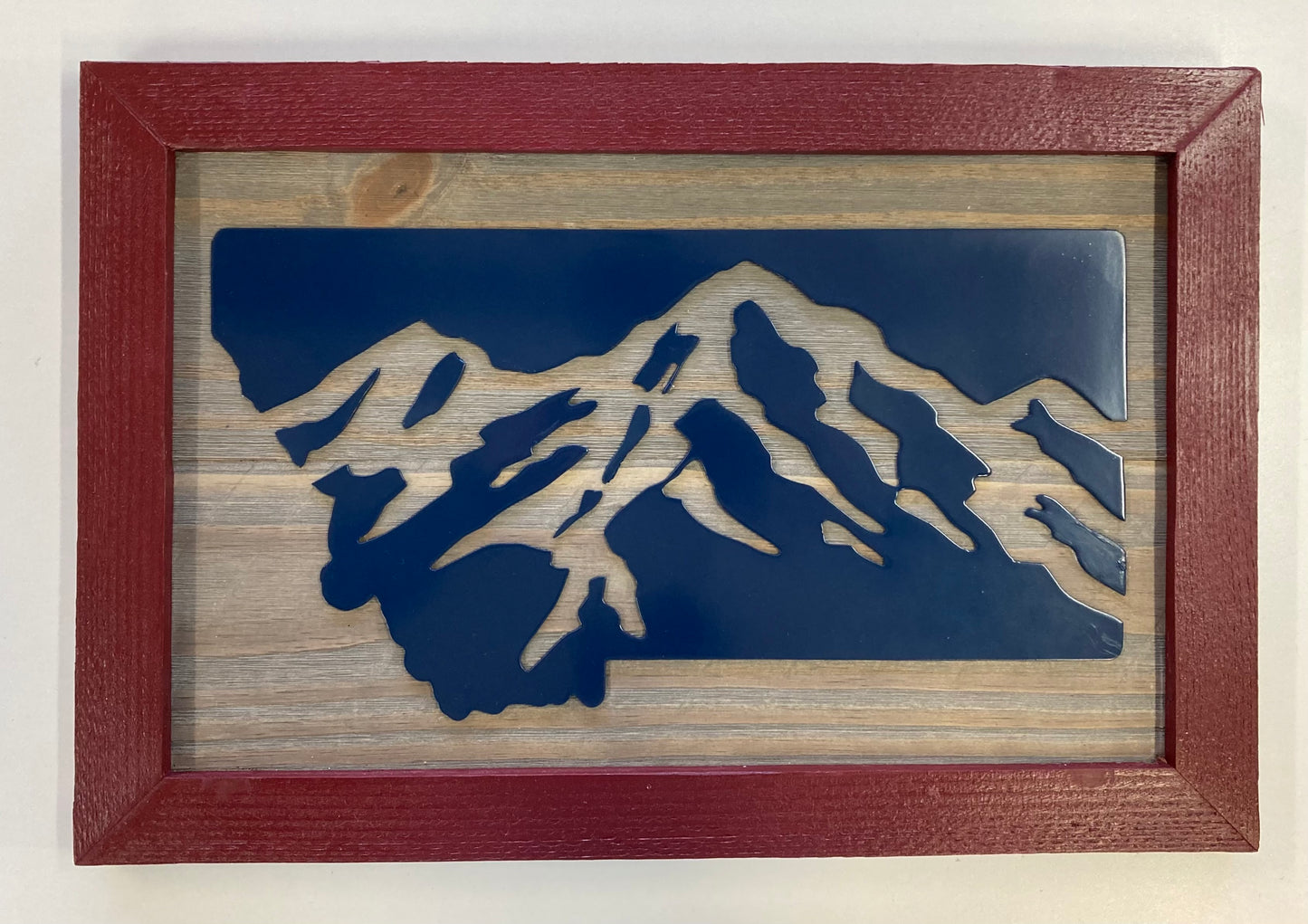 State with Mountains Wall Art - Montana